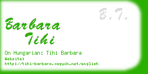 barbara tihi business card